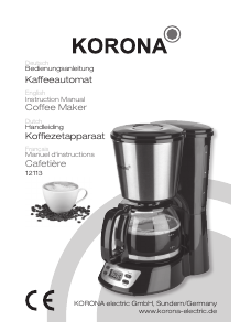 Mode d’emploi Korona 12113 Cafetière