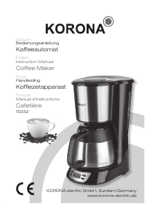 Mode d’emploi Korona 10332 Cafetière