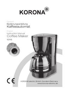 Manual Korona 10115 Coffee Machine