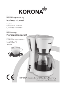 Mode d’emploi Korona 10205 Cafetière
