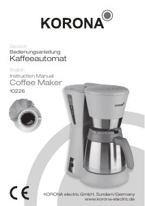 Manual Korona 10226 Coffee Machine