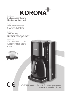 Manual Korona 10411 Coffee Machine
