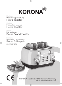 Bedienungsanleitung Korona 21675 Toaster