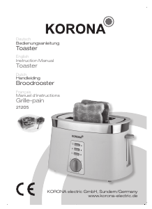 Bedienungsanleitung Korona 21205 Toaster