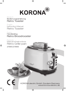 Bedienungsanleitung Korona 21665 Toaster