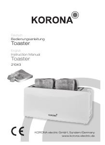 Handleiding Korona 21043 Broodrooster