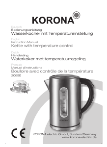 Mode d’emploi Korona 20690 Bouilloire