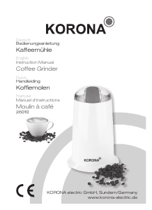 Bedienungsanleitung Korona 26010 Kaffeemühle