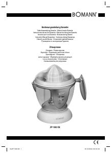 Manual Bomann ZP 1092 CB Citrus Juicer