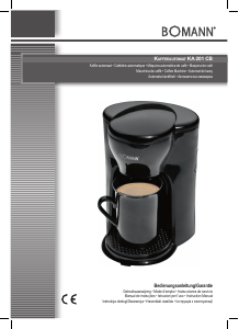 Manual de uso Bomann KA 201 CB Máquina de café