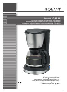 Manual de uso Bomann KA 1369 CB Máquina de café