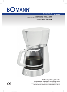Manual de uso Bomann KA 3003 CB Máquina de café