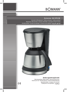 Bedienungsanleitung Bomann KA 1370 CB Kaffeemaschine