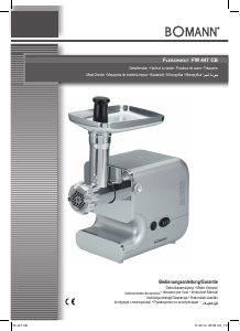 Manual de uso Bomann FW 447 CB Picadora de carne