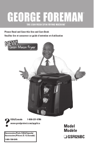 Mode d’emploi George Foreman GSF026BC Friteuse