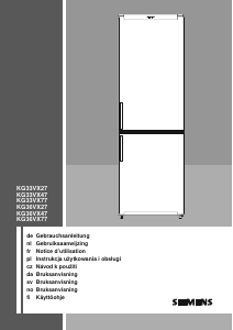 Mode d’emploi Siemens KG33VX47 Réfrigérateur combiné