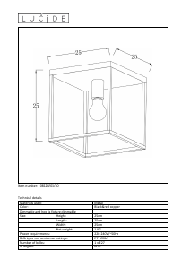 Hướng dẫn sử dụng Lucide 08124/01/30 Arthur Đèn