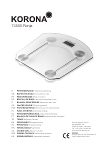Brugsanvisning Korona 74550 Ronja Personvægt