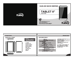 Manual de uso Kalley K-BOOK8M Tablet