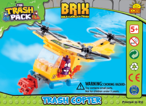 Manual Cobi set 6257 Trash Pack Helicopter