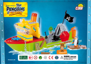 Bedienungsanleitung Cobi set 26300 Penguins of Madagascar Schatzsuche mit Piratenschiff