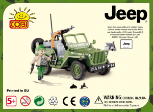 Manual Cobi set 24090 Jeep Willys MB with machine gun