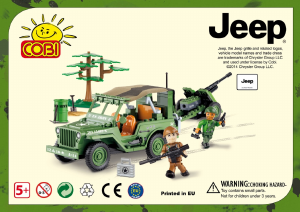 Manual Cobi set 24191 Jeep Willys MB with cannon