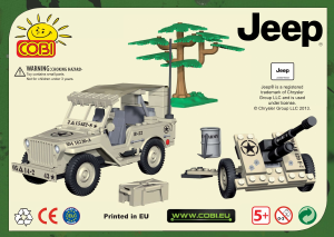 Manual Cobi set 24201 Jeep Willys MB with cannon