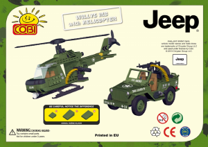 Manual Cobi set 24252 Jeep Willys MB with helicopter