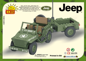 Manual Cobi set 24500 Jeep Willys MB with landing craft