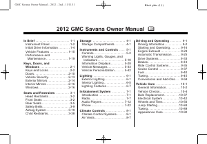 Manual GMC Savana Passenger (2012)