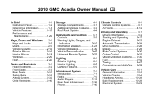Manual GMC Acadia (2010)