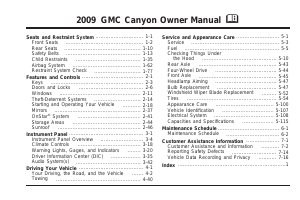 Manual GMC Canyon (2009)