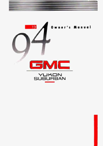 Handleiding GMC Yukon (1994)