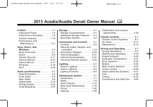 Manual GMC Acadia (2013)