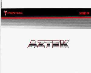 Manual Pontiac Aztek (2003)