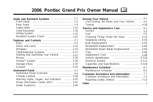 Manual Pontiac Grand Prix (2006)