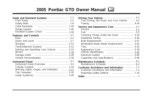 Manual Pontiac GTO (2005)