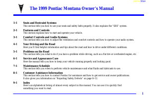 Manual Pontiac Montana (1999)