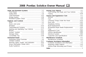 Manual Pontiac Solstice (2008)