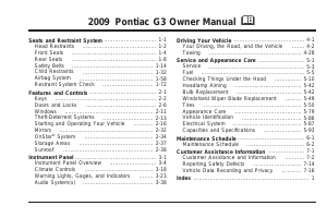 Manual Pontiac G3 (2009)