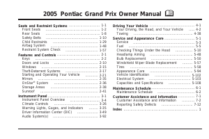 Manual Pontiac Grand Prix (2005)