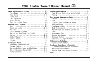 Bruksanvisning Pontiac Torrent (2009)
