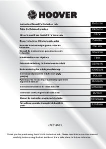 Bruksanvisning Hoover HTP634DB3 Kokeplate