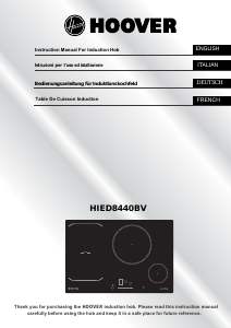 Manual Hoover HIED8440BV Hob