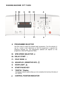 Manual Hoover DYT 7122D2/1-S Washing Machine