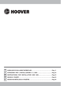 Manuál Hoover HCV61/1WA Odsavač par