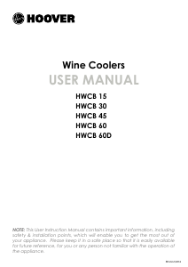 Manual Hoover HWCB 30 UK Wine Cabinet