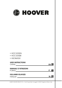 Manual Hoover HOC3250BI Oven