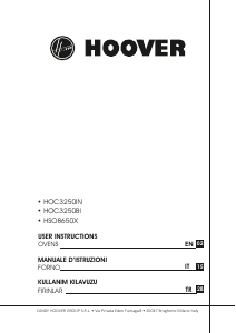 Kullanım kılavuzu Hoover HOC3250IN Fırın